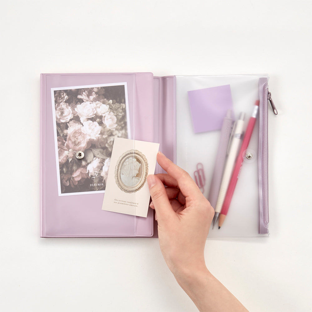 isshoni. Pen Case + NoteBook Cover CLEAR  PVC A5-11