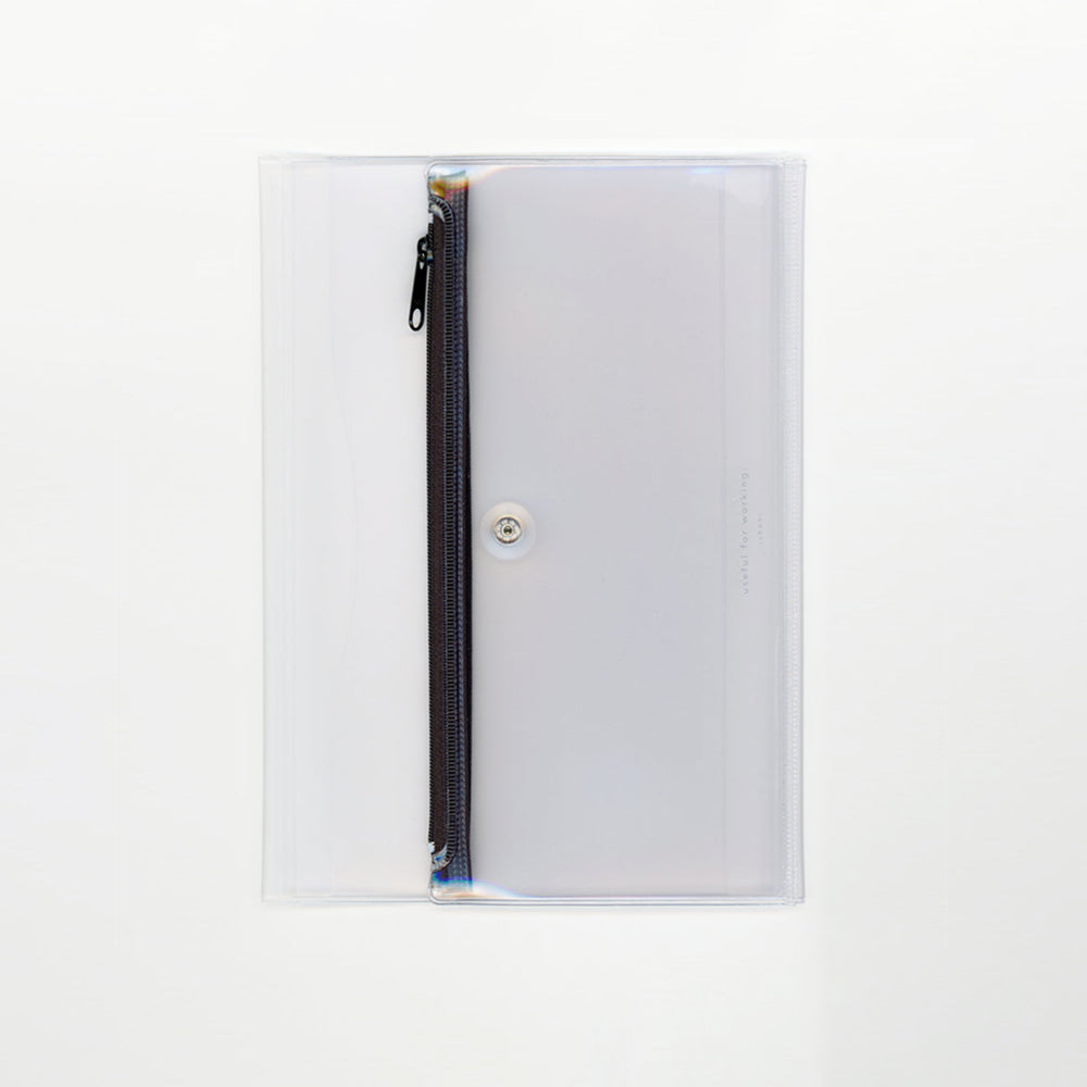 isshoni. Pen Case + NoteBook Cover CLEAR  PVC A5-1