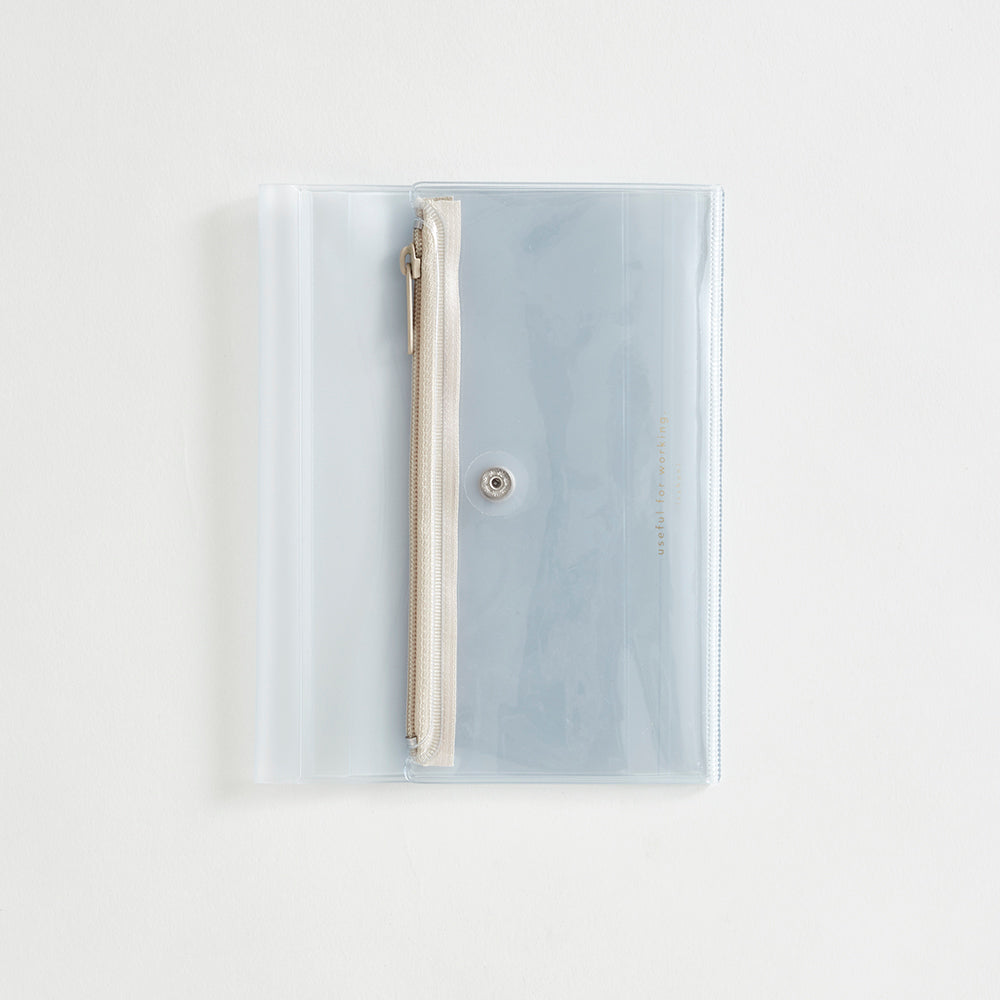 isshoni. Pen Case + NoteBook Cover CLEAR PVC A6-3